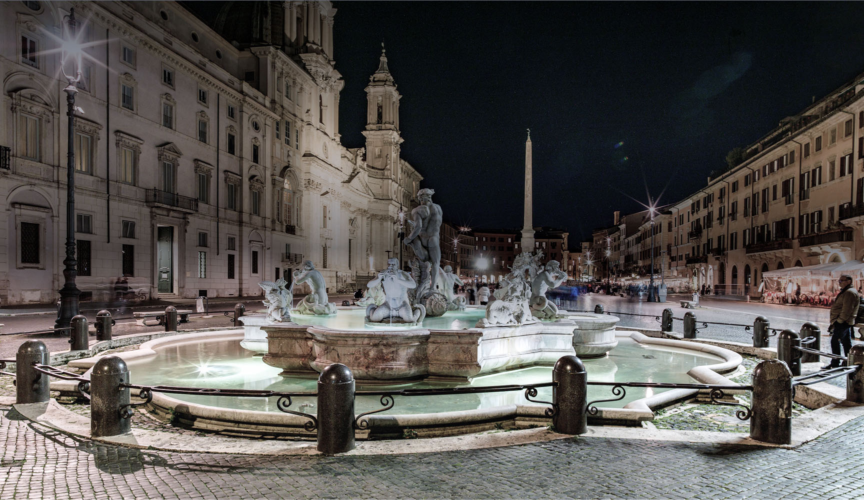 La Fontana del Moro di sera